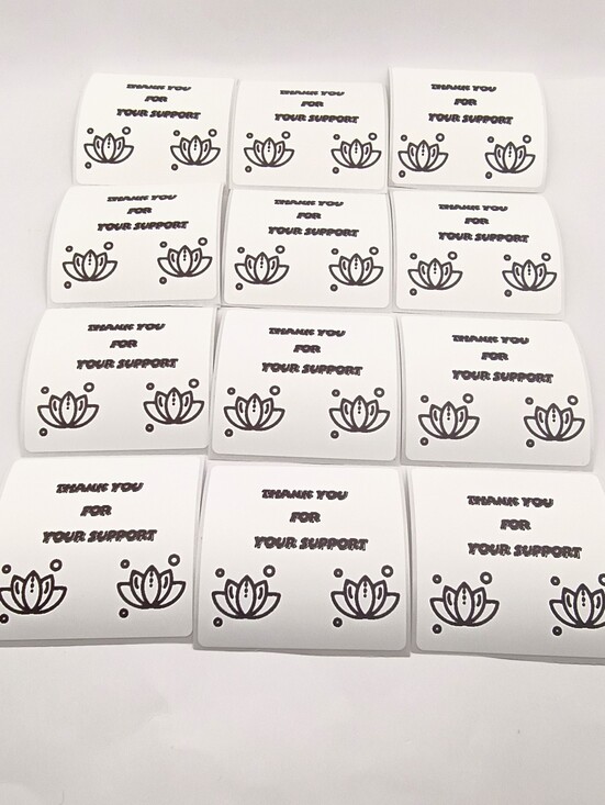 No brand Other - 12 Thank You For Your Support Lotus Stickers 2x2